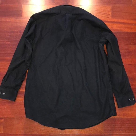 Men’s black dress shirt button down 15 1/2 in neck - Picture 3 of 5